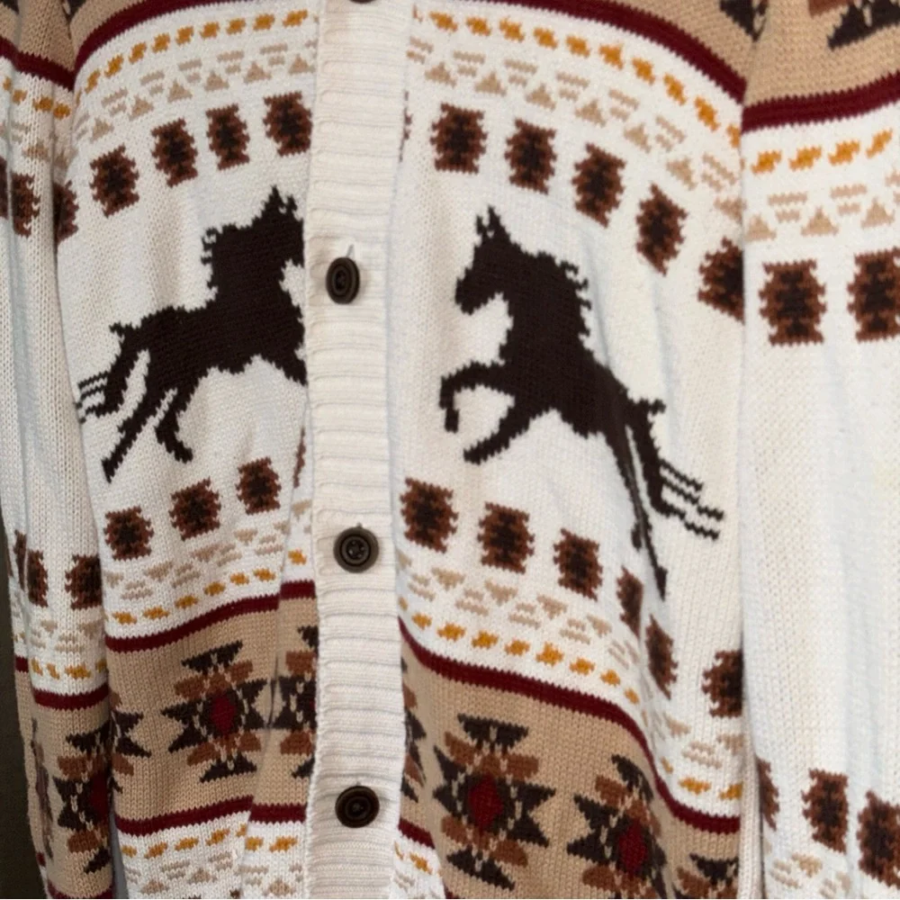 GYMBOREE  Boys Horse Cardigan - Western Skies - Size 12